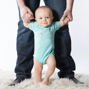 Home State Pride Map Baby One Piece