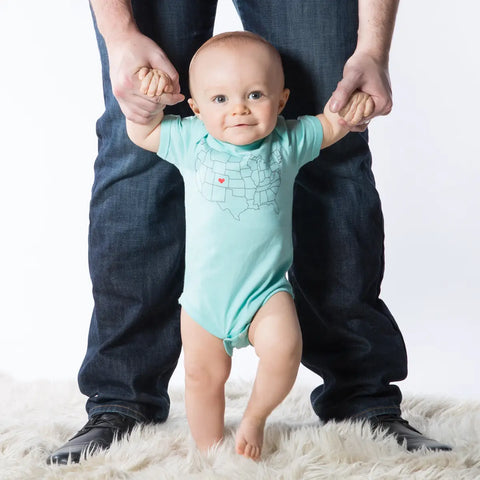 Home State Pride Map Baby One Piece