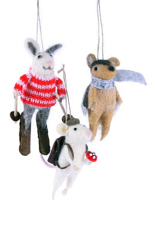 Wool Woodland Creatures Trio