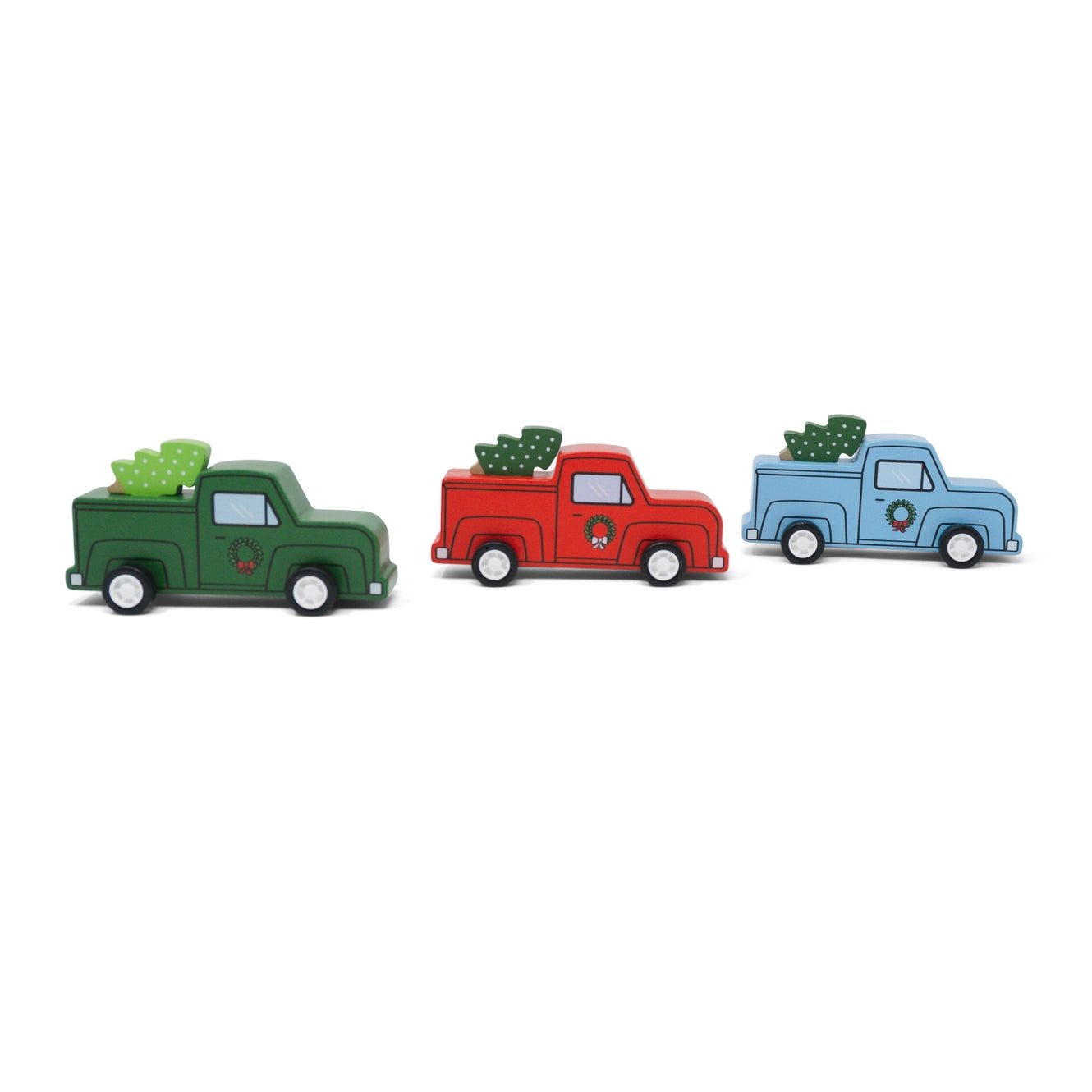 Pull Back Retro Truck W/ Christmas Tree