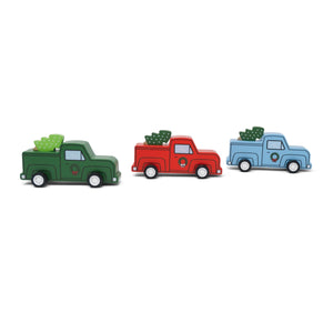 Pull Back Retro Truck W/ Christmas Tree