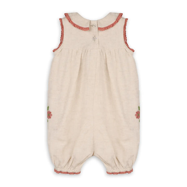 Poppy Floral Embroidered Baby Romper