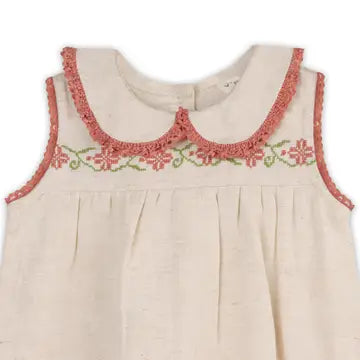 Poppy Floral Embroidered Baby Romper