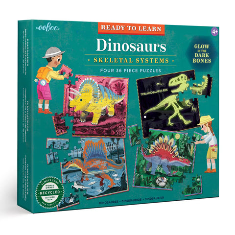 Dinosaurs Ready to Learn 36 piece 4 Puzzle Set