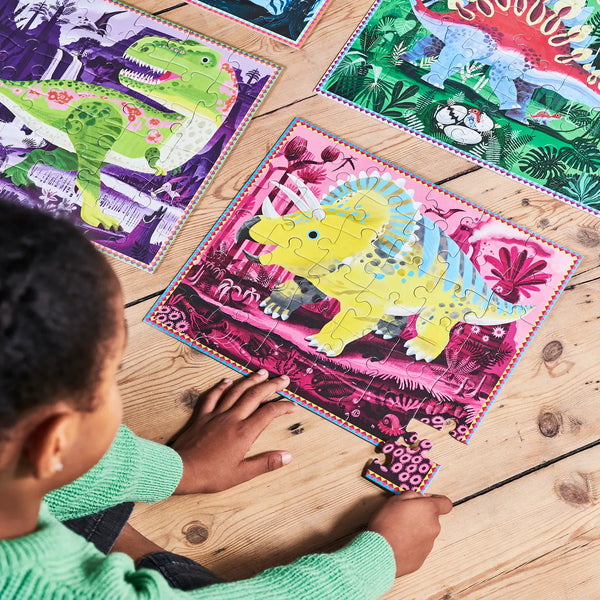 Dinosaurs Ready to Learn 36 piece 4 Puzzle Set