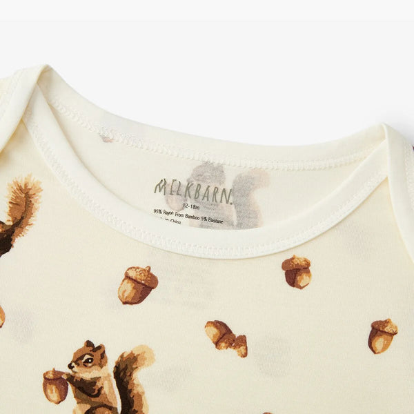 Milkbarn Long-sleeve Onesies- Chipmunk