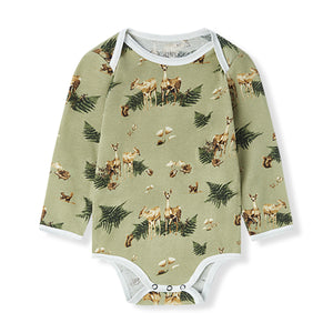 Milkbarn Long-sleeve Onesie- Forest Party