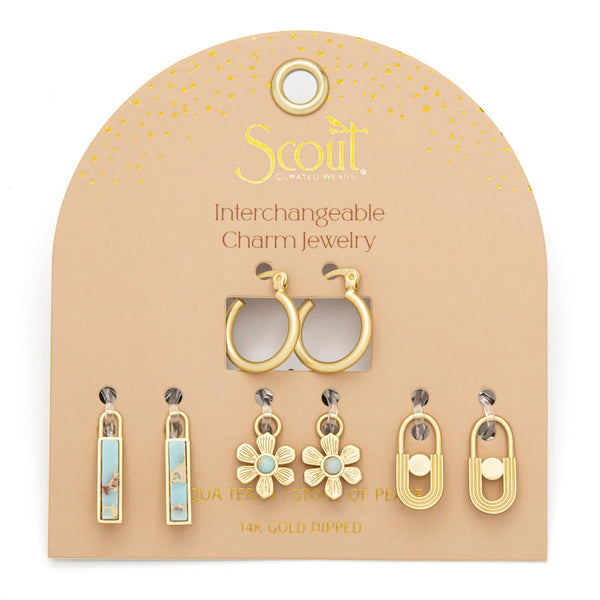 Interchangeable Charm Earrings