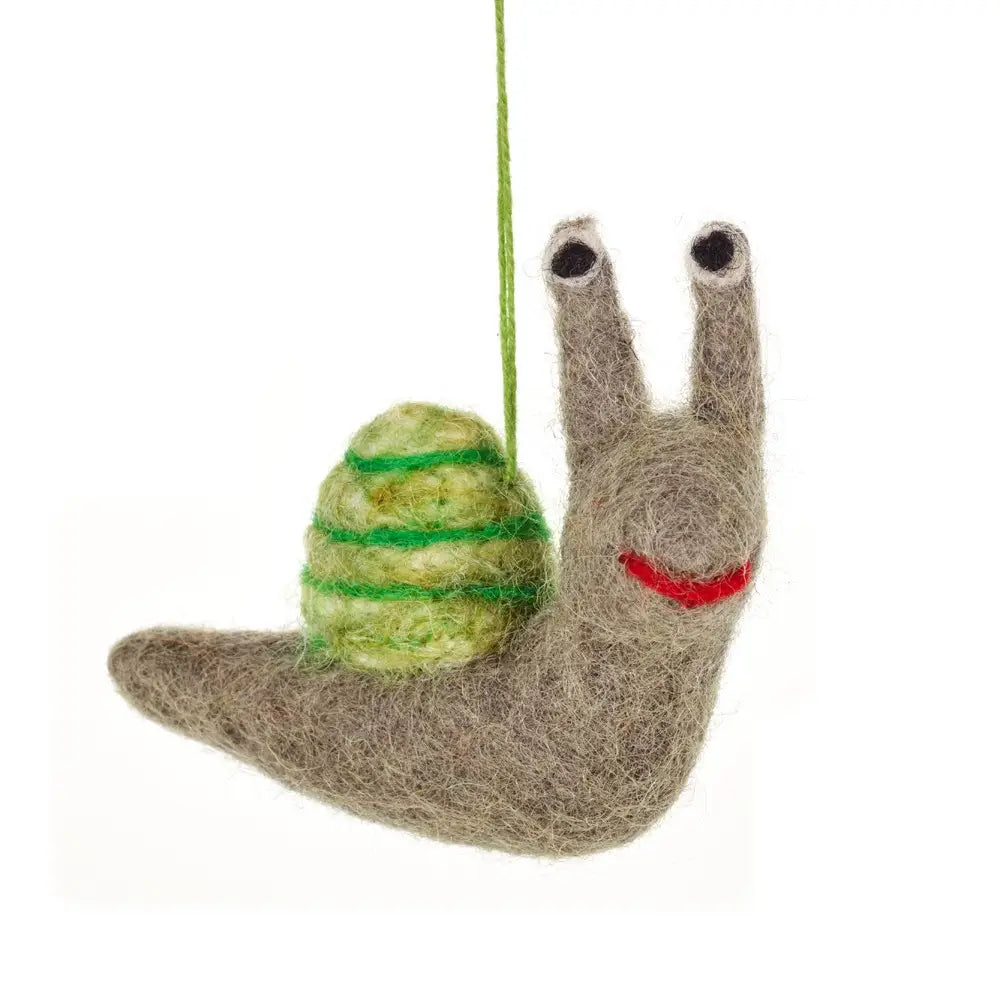 Shelby the Snail Biodergadable Felt Ornament