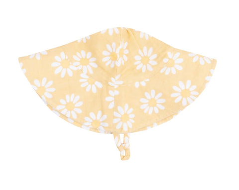 Wide Brim Yellow Mod Daisy Sunhat
