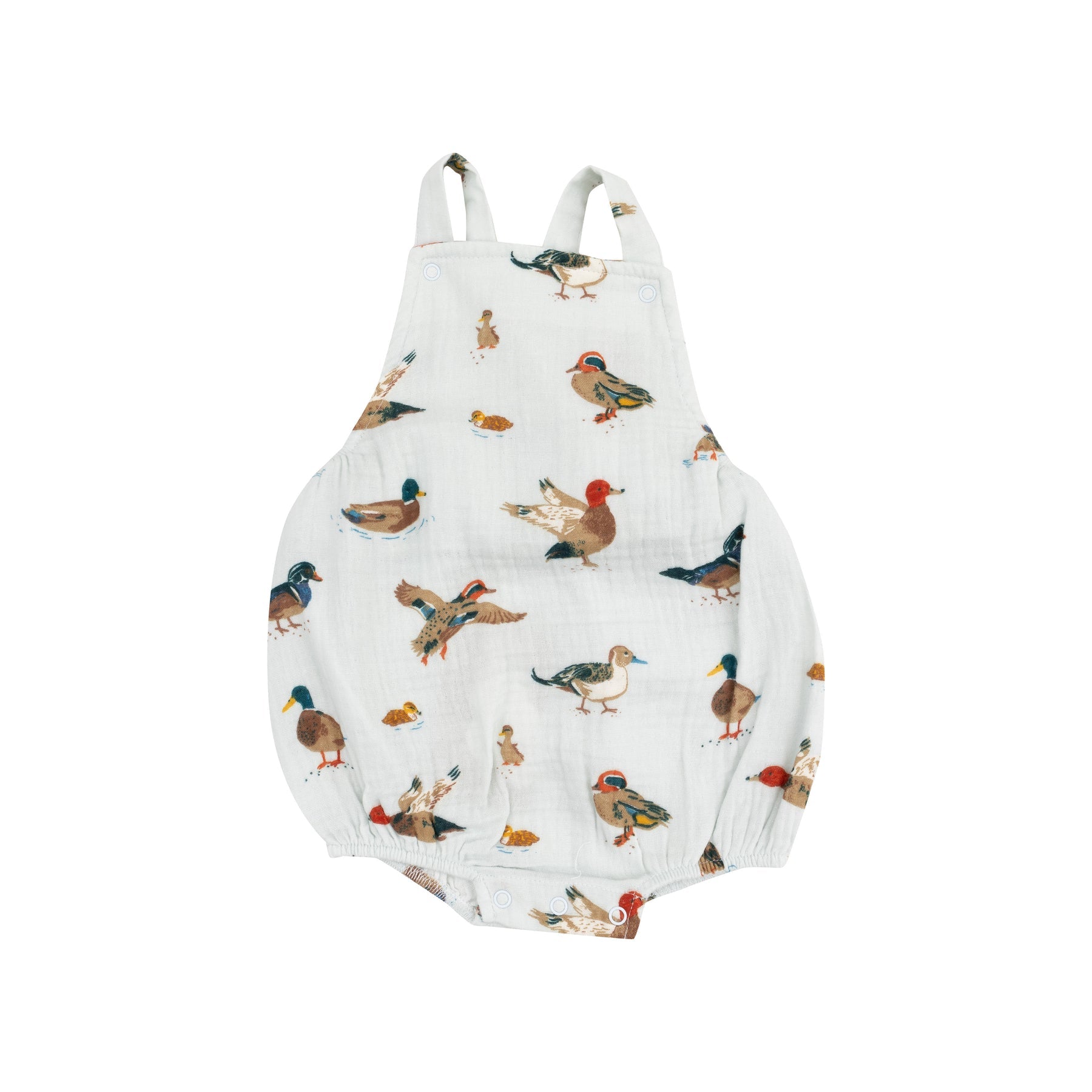 Ducks blue pocket sunsuit