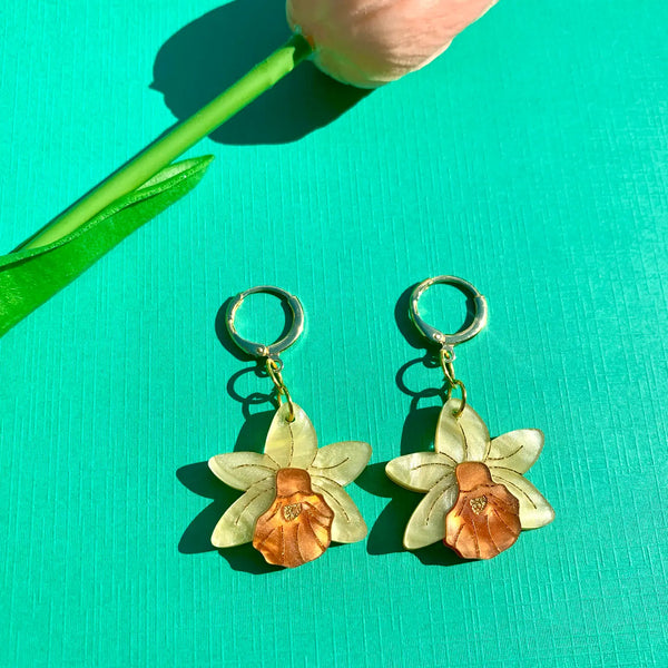 Mini Acrylic Flower Earrings