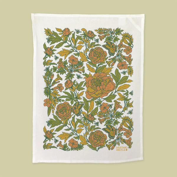 Mustard Beetle Tea towel