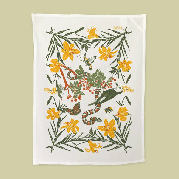 Mustard Beetle Tea towel