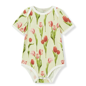 Milkbarn Short Sleeve Onesie- Tulip