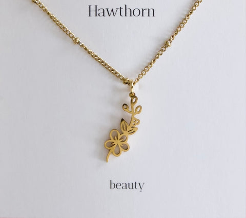 Hawthorn Flower Necklace