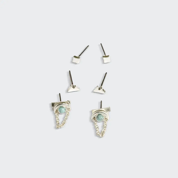 Stud Trio Ear Jacket Set
