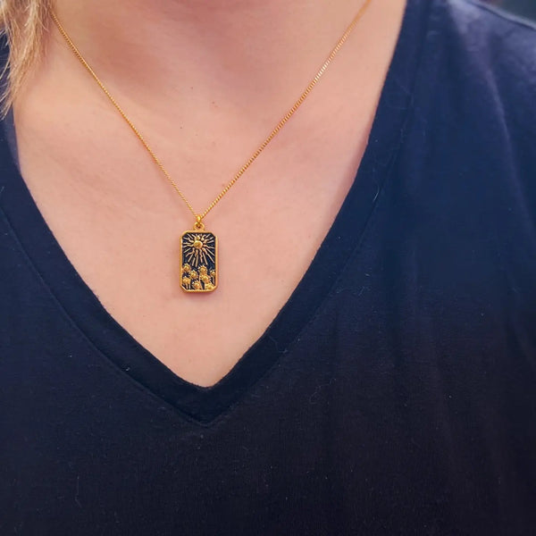 Van Gogh Sunflower Necklace