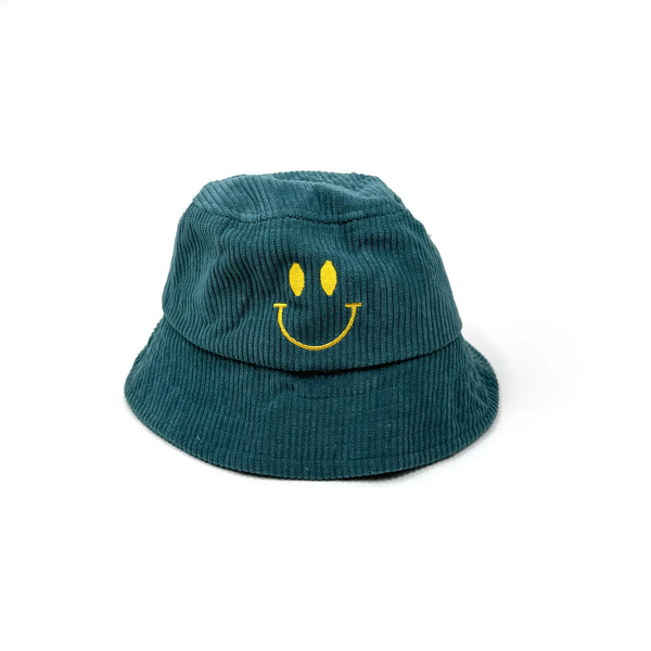 Kids Corduroy Smiley Face Bucket Hat