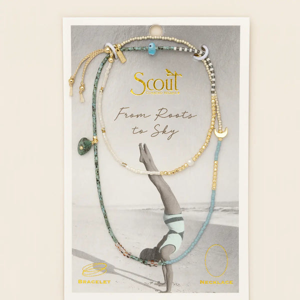 Mixed Media wrap bracelet/necklace