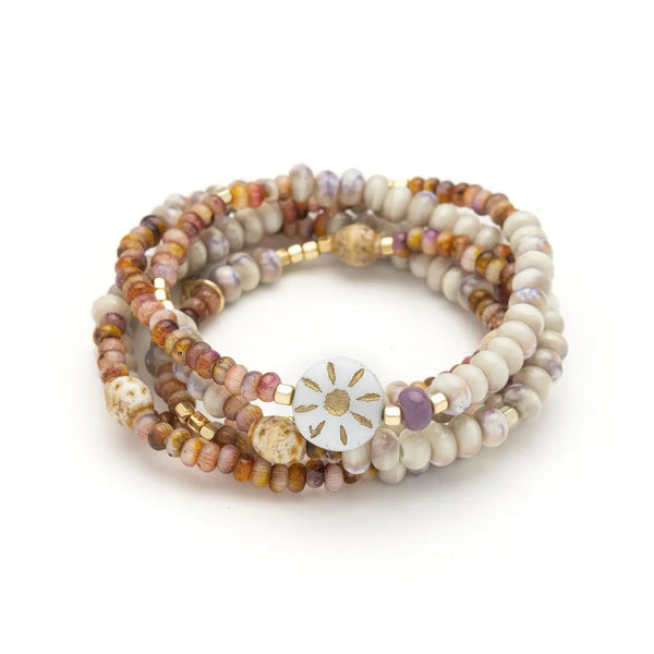 Ceramic Bead Wrap Bracelet/Necklace