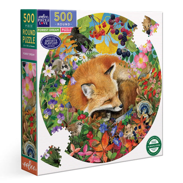 Forest Dream 500 Piece Round Puzzle