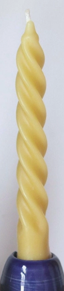 Set of 2 - Beeswax Spiral Taper Candlesticks