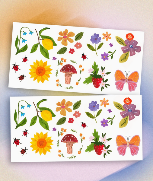Garden Party Temporary Tattoo Pack