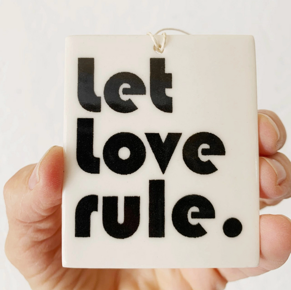 Porcelain Quote Ornament