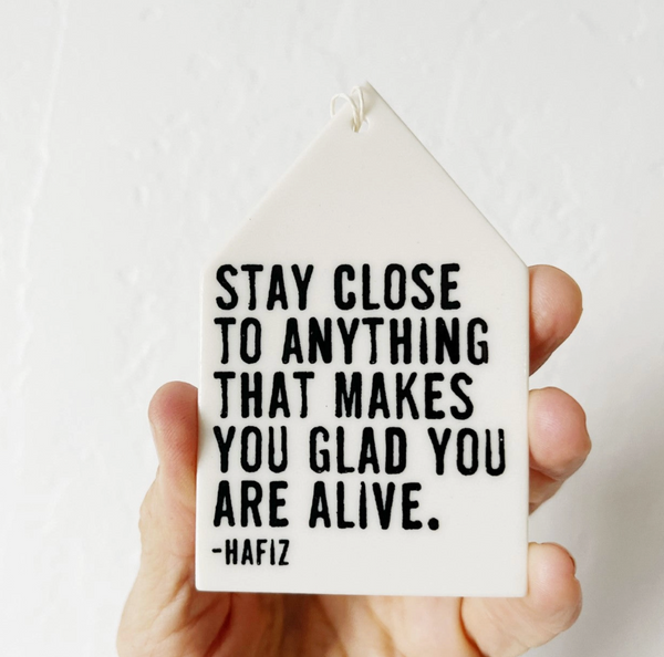 Porcelain Quote Ornament