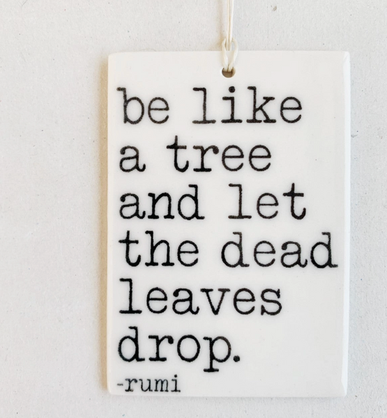 Porcelain Quote Ornament