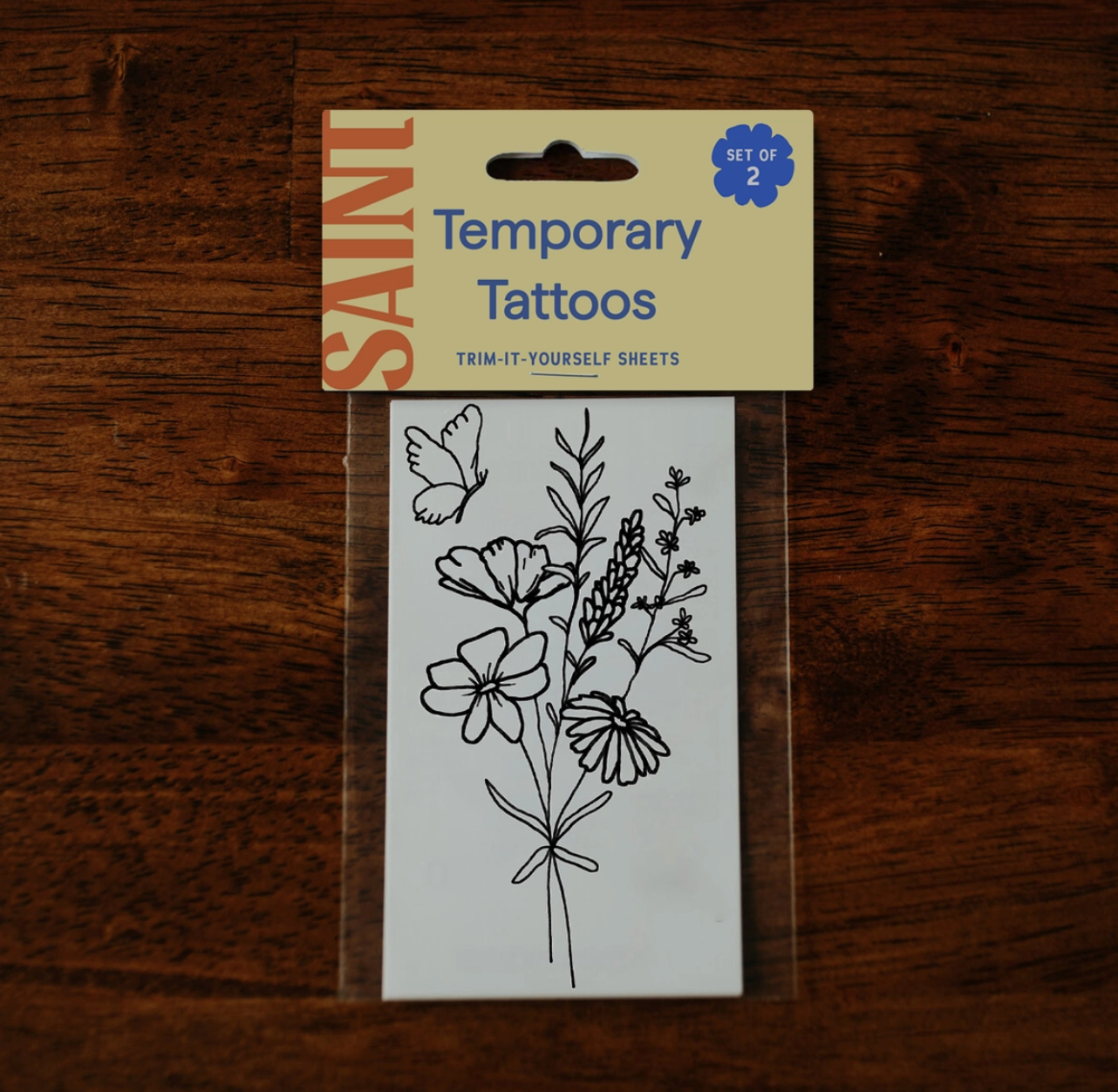 Nature Themed Temporary Tattoos - 4 inches