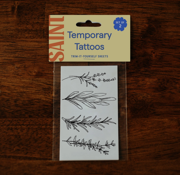 Nature Themed Temporary Tattoos - 4 inches