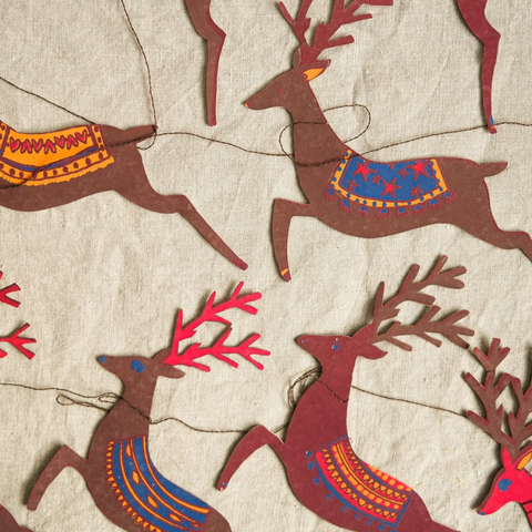 Holiday Recycled Paper Garland