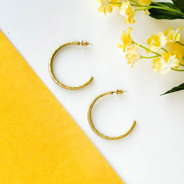 Textured Twig Hoop Earrings