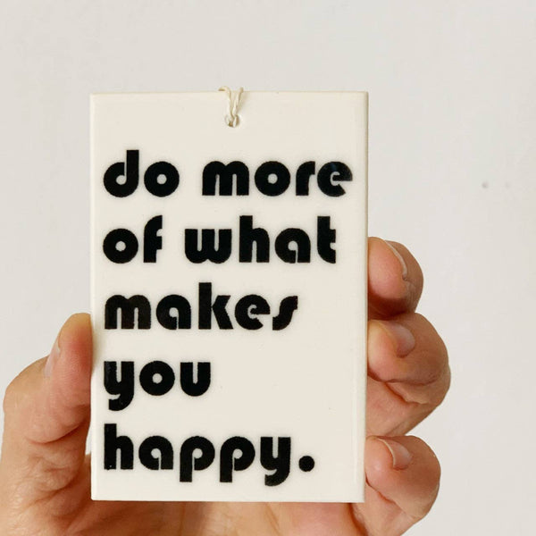 Porcelain Quote Ornament