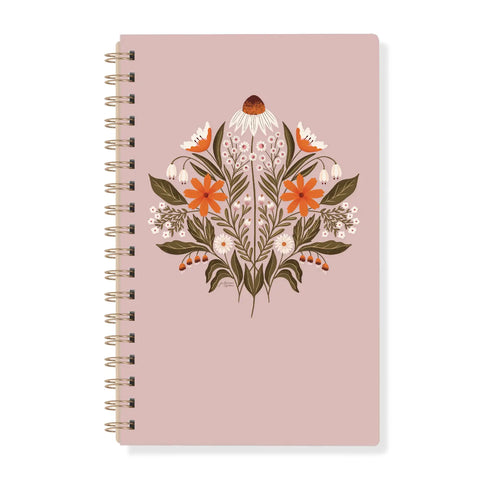 Meadow Flower Spiral Journal