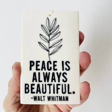 Porcelain Quote Ornament