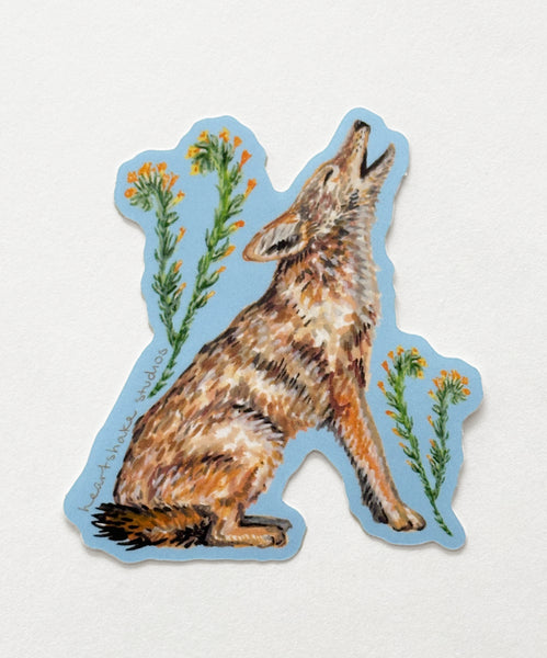 Coyote Sticker by Heartshake Studios