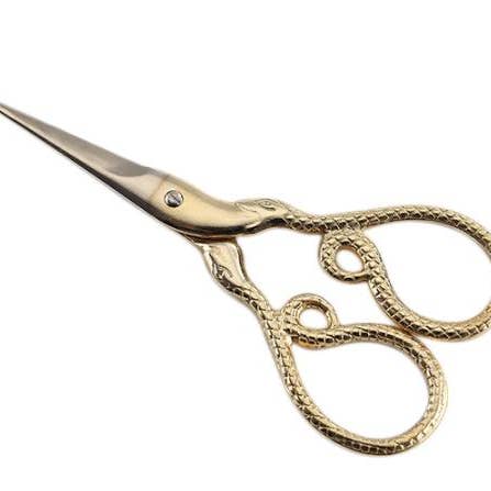 Python Gold-Tone Mini Trimming Scissors