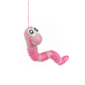 Felt Woodland Worm Ornament