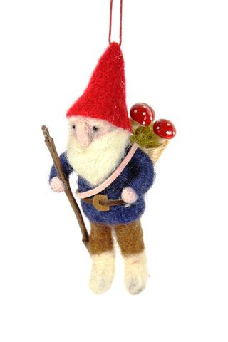 Felted Gnome Ornament