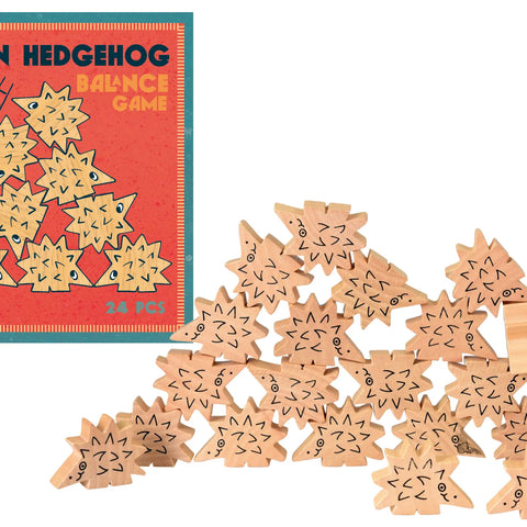 Wooden Hedgehog Balancing Game