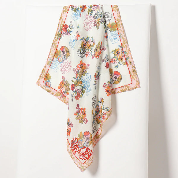 Cotton Scarves with Embroidery