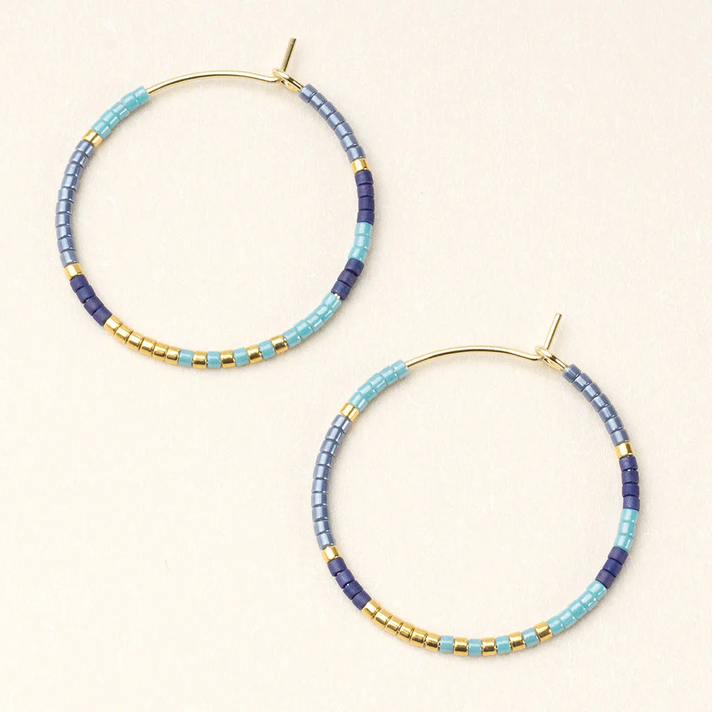 Chromacolor Miyuki Beaded Small Hoop Earrings