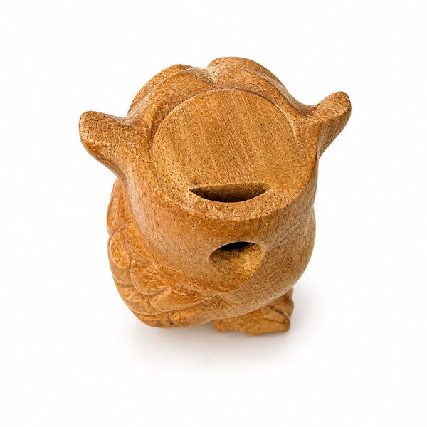 Wooden Musical Whistle Owl