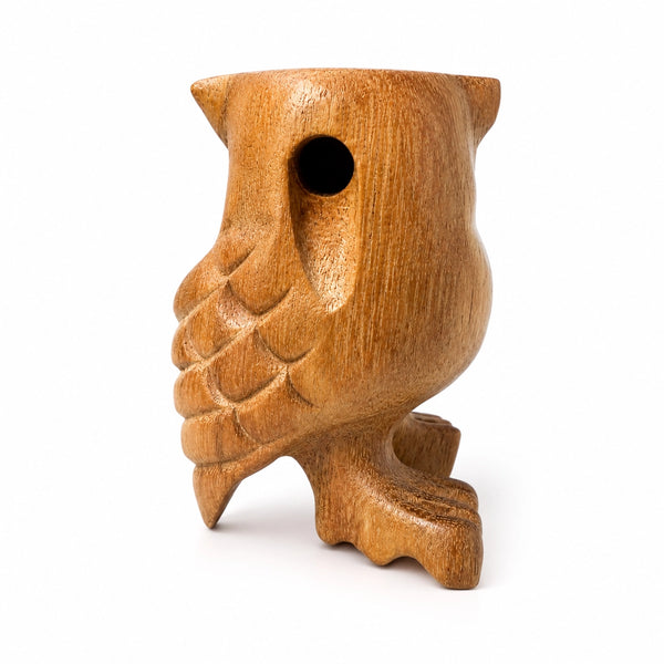 Wooden Musical Whistle Owl