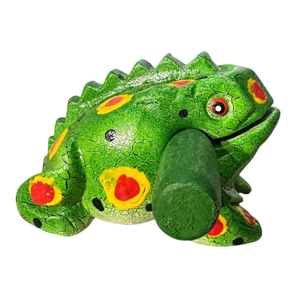 Painted Wooden Musical Frog Percussion Instrument
