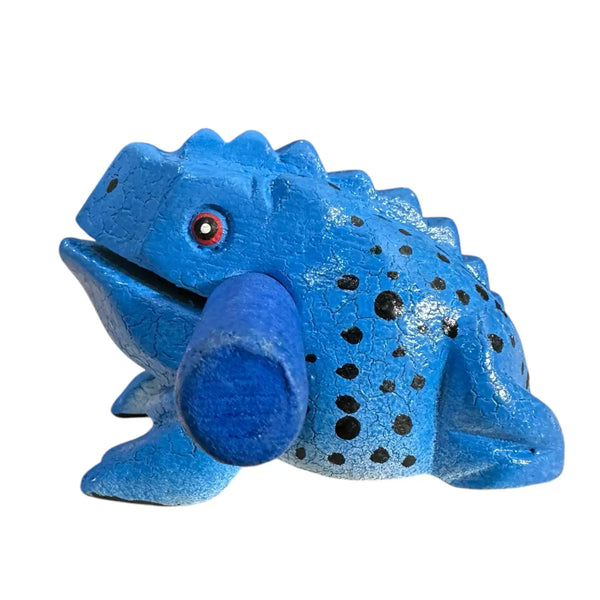 Painted Wooden Musical Frog Percussion Instrument