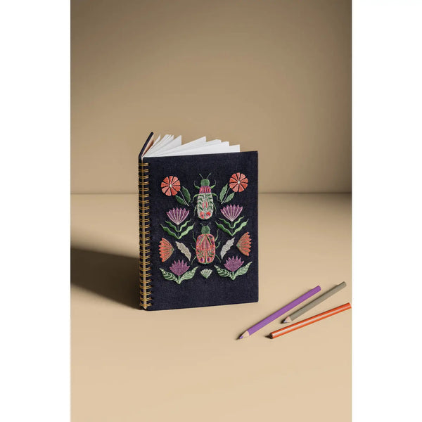 Amulet Beetle Embroidered Notebook